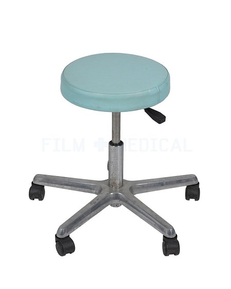  Turquoise Wheeled Stool